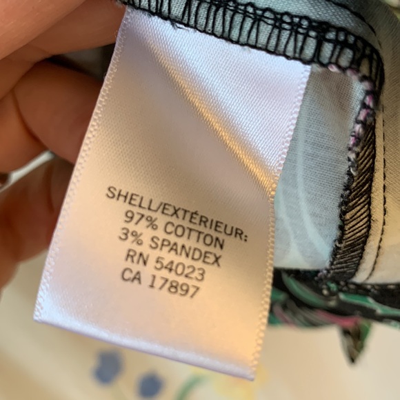 Banana Republic skirt. Like new! Cotton/spandex. Black green pink aqua. Size 8 - Picture 7 of 8